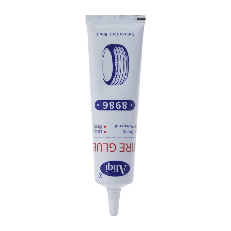 Special black soft rubber tire repair adhesive for repairing cracks and scratches on tire sidewalls.